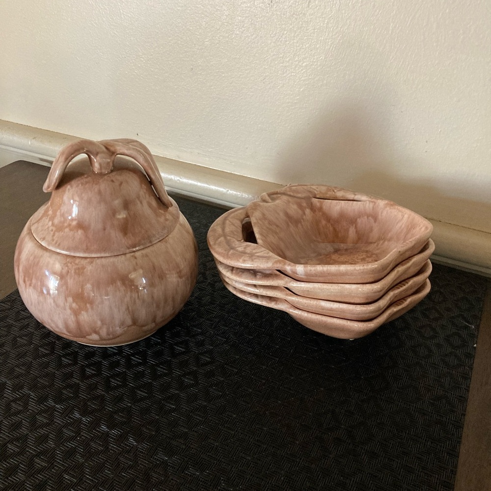 Vintage Glazed Ceramic Pottery Set